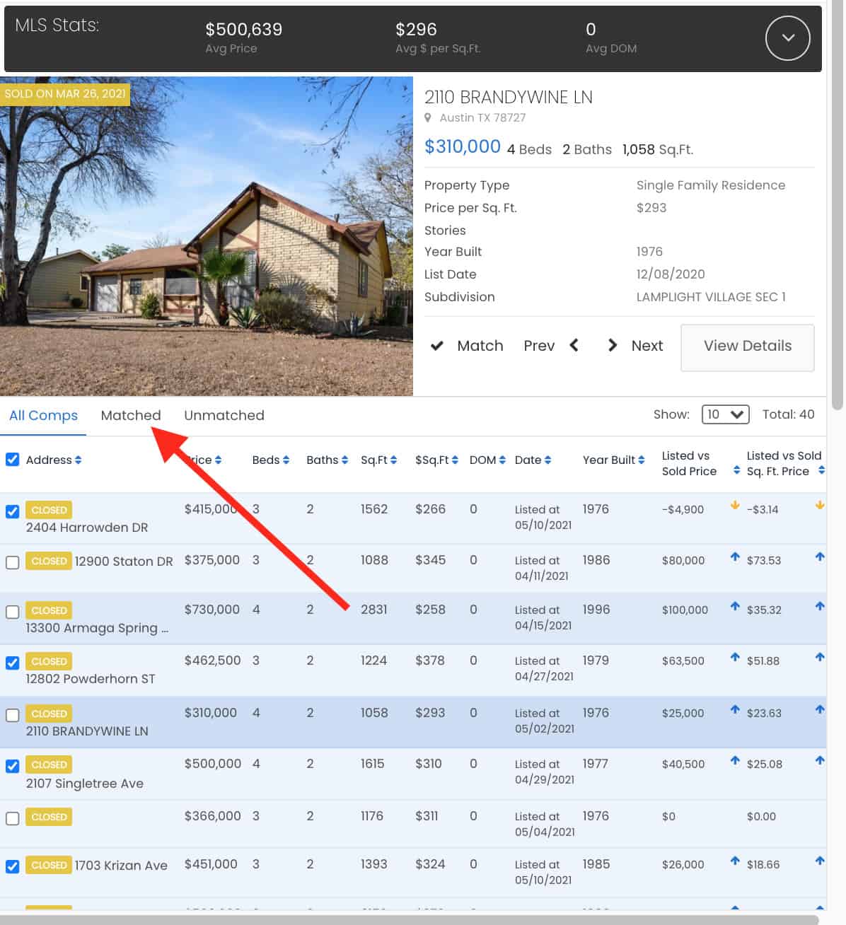Find Free MLS Comps with ListingSpark's Market Compare Tool