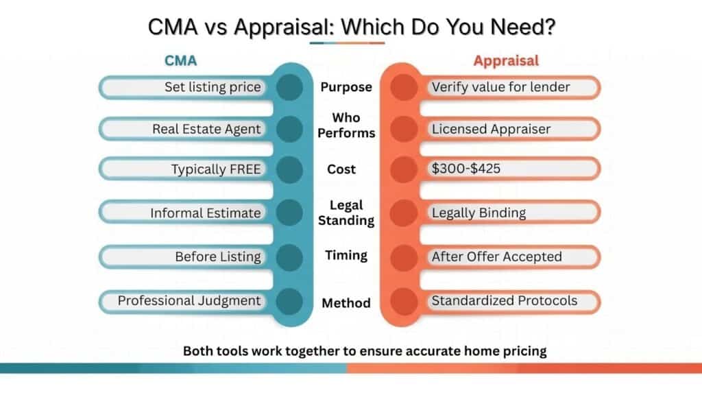 CMA vs Appraisal Comparison
