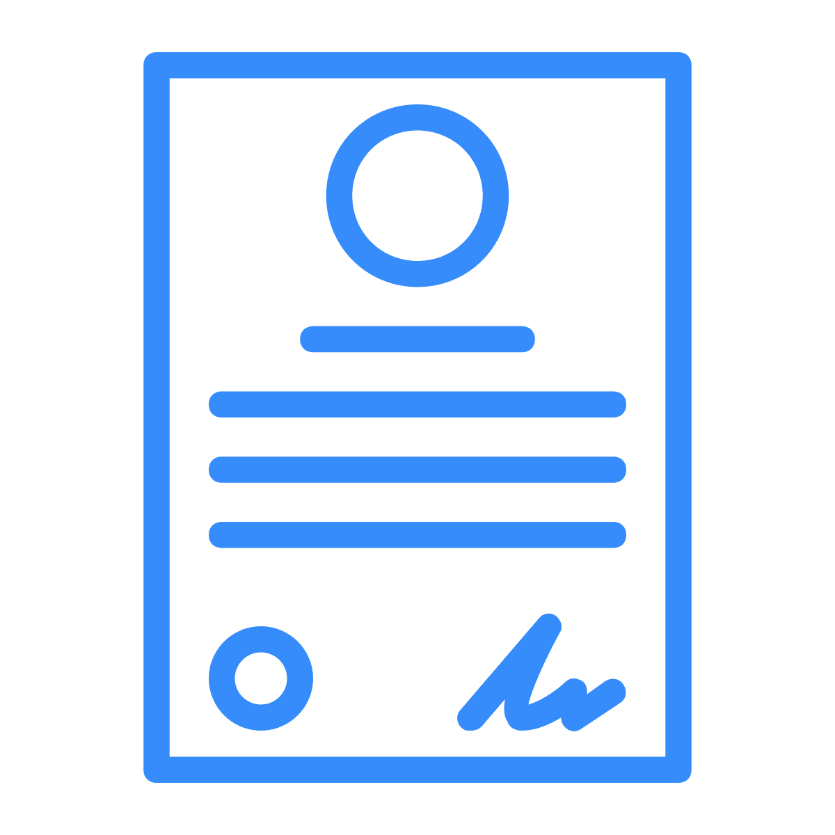 Contract signed icon